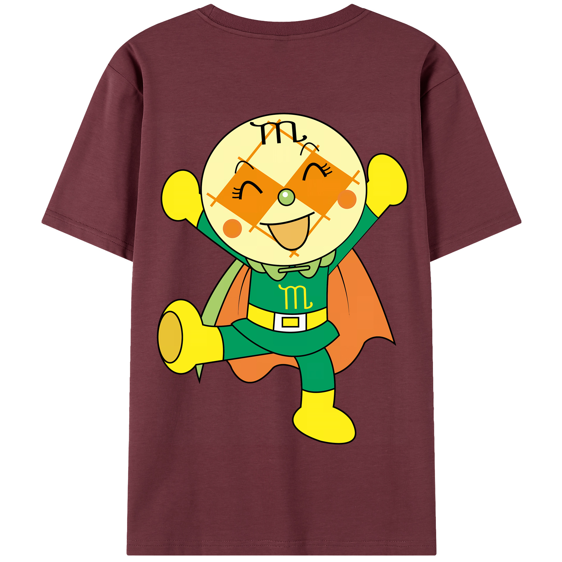 （画像用） アンパンマン Anpanman 綿100％半袖Tシャツ（背面プリント）
